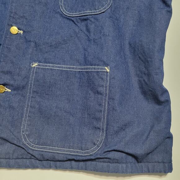 Vintage Carhartt 8LC Denim Chore Coat Jacket 50 (2XL) Blanket Lined Union 2PAC - Picture 7 of 16